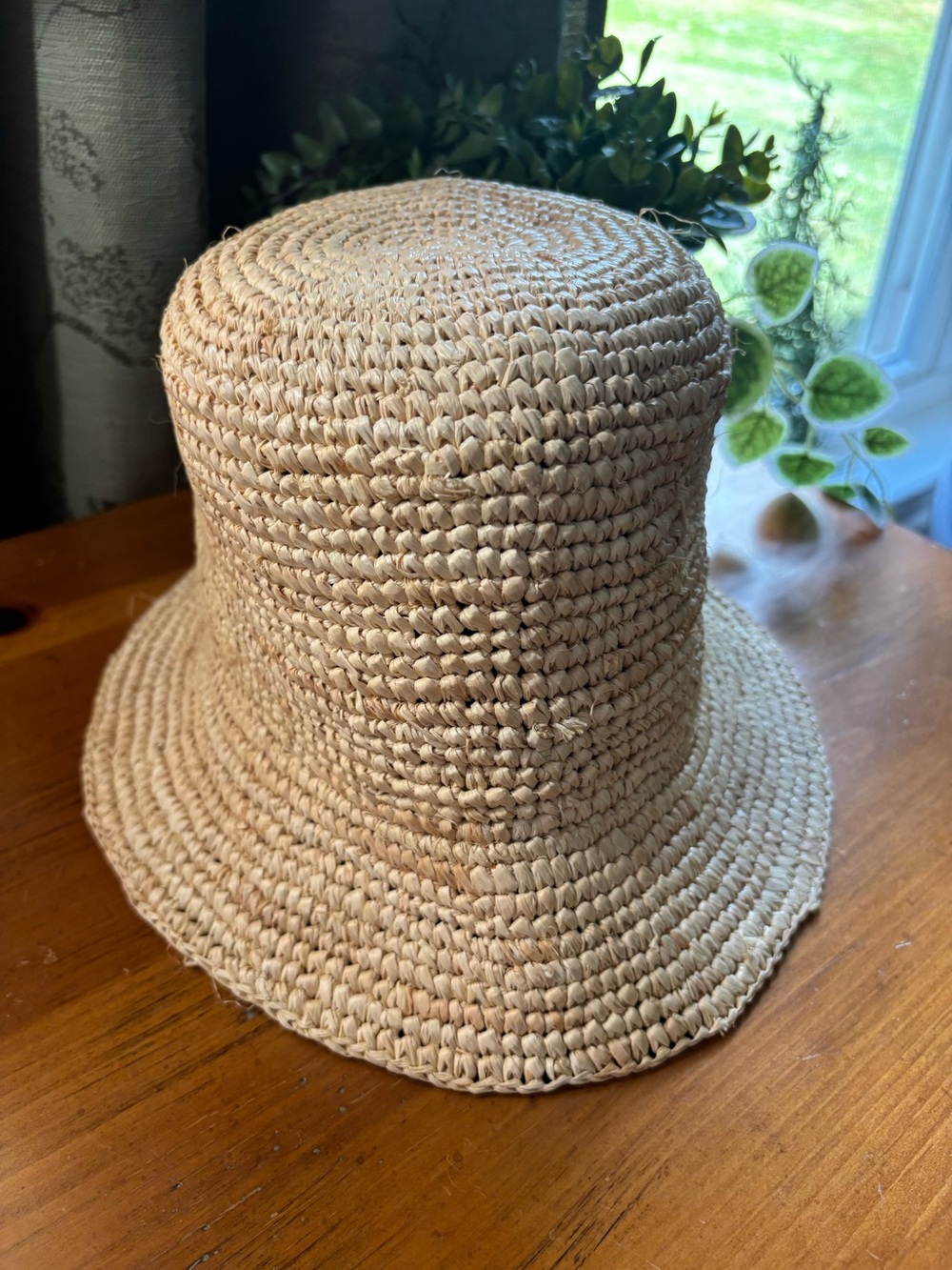 Wyeth Aden Raffia Bucket Hat in Natural.  NEW WITH TAGS